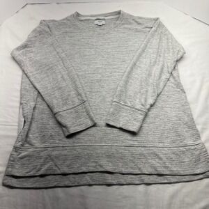 Aerie Women's Gray Heathered Long Sleeve Side Slit Sweatshirt Top‎ Size S/P